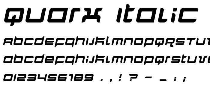 Quarx Italic font